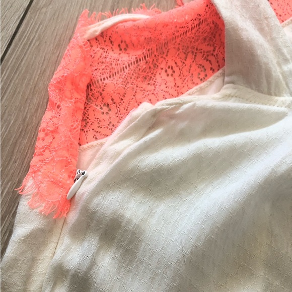 Free People Georgia Lace Dress in Cream & Orange Size 0 - Picture 14 of 16